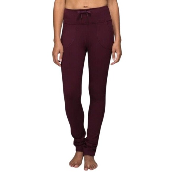 Lululemon Size 4 Skinny Will Pant *Full-On Luon Bordeaux Drama Women’s - Picture 9 of 14